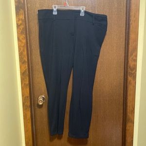 Straight Ankle length Black Dress Pant